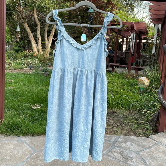 Good Luck Gem Dresses & Skirts - 🌺 Good Luck Gem; 100% Cotton, Magnolia Pearl Look Slate Blue Dress Fits Sz M-L!